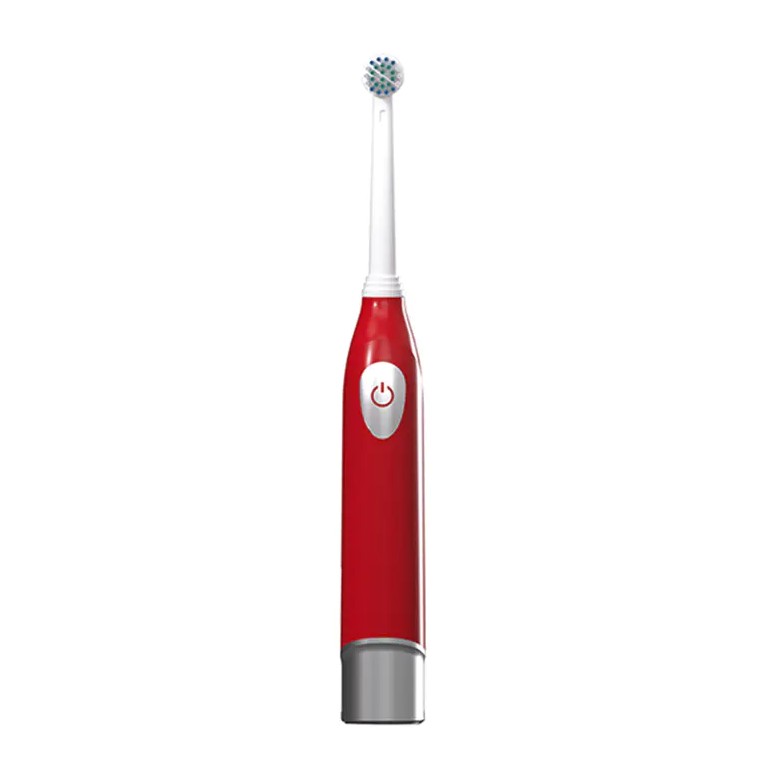 Que melhorias significativas essa escova de dentes oscilante alimentada por bateria tem na limpeza de tártaro e placa?